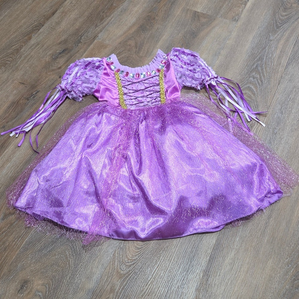 Trish Scully Child Purple Princess Rapunzel Costume Dress Girls Size 6 NWT